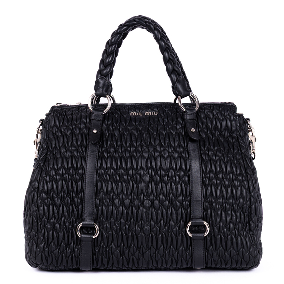 Miu Miu Handbags - Miu Miu Cloquet Nappa Shopping Tote